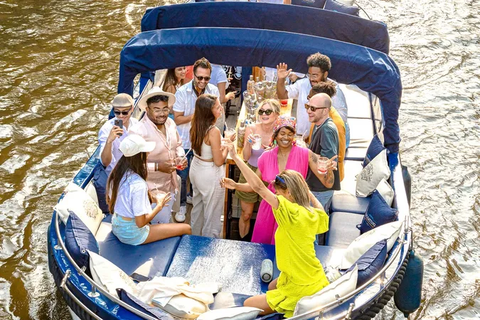 Feest op een privéboot